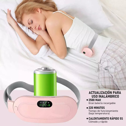🔥 Alivio Instantáneo 🔋 Cinturón Térmico Recargable para Cólicos 😣💖